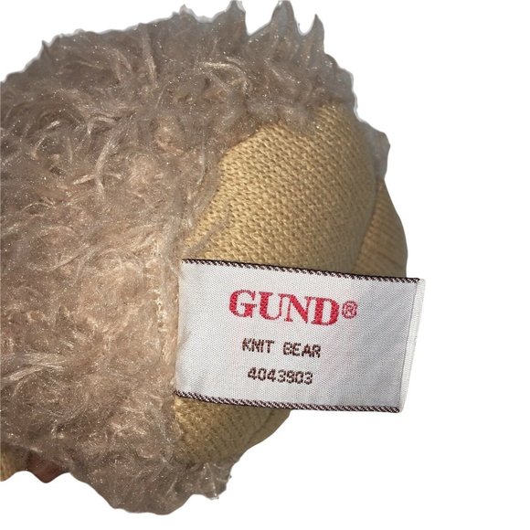 Gund Knit Plush Christmas Bear With Colorful Scarf Santa Hat 13" Stuffed Animal - Picture 7 of 12